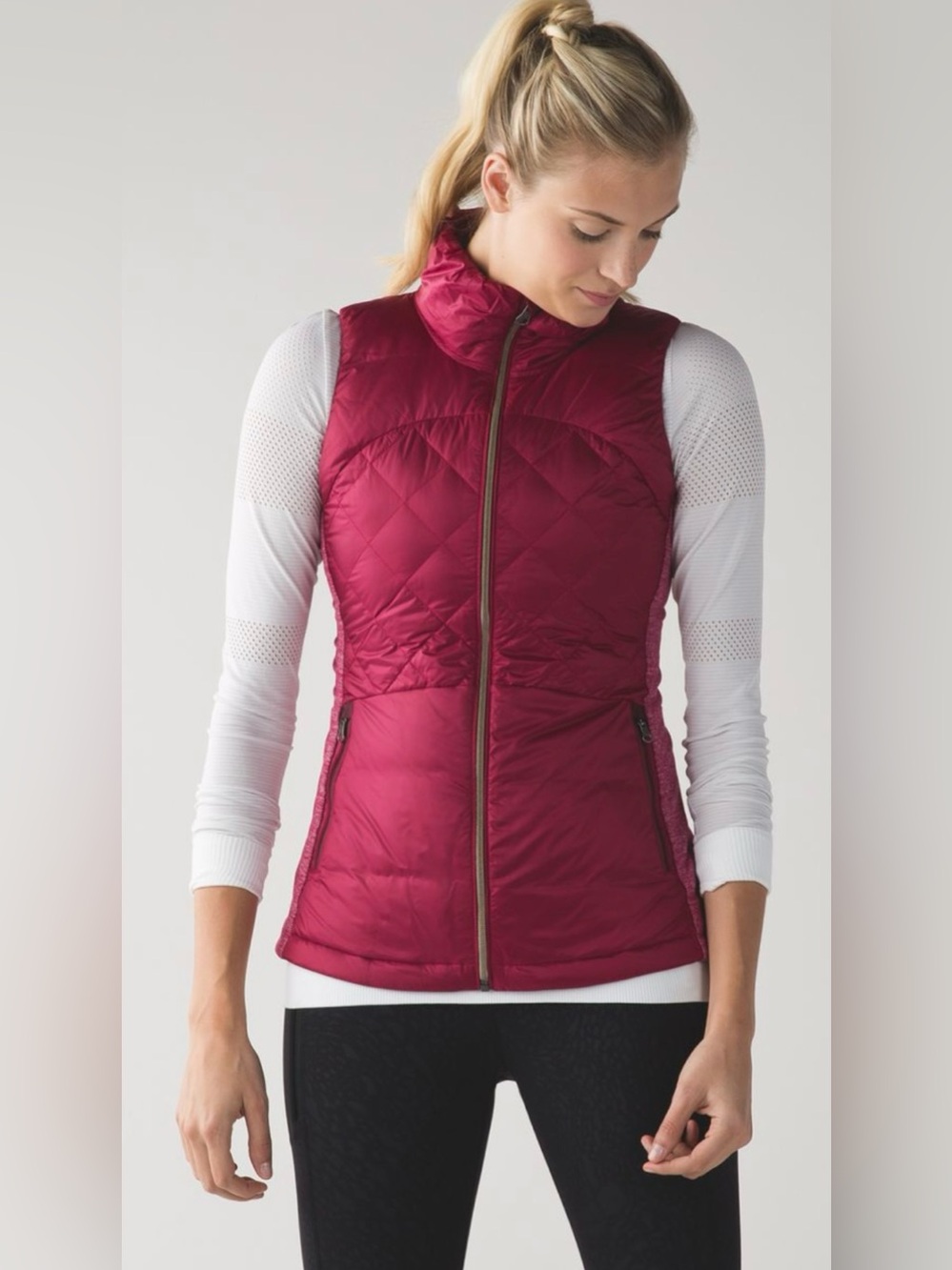Lululemon Down For A Run Vest Berry Rumble Size 6